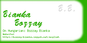bianka bozzay business card
